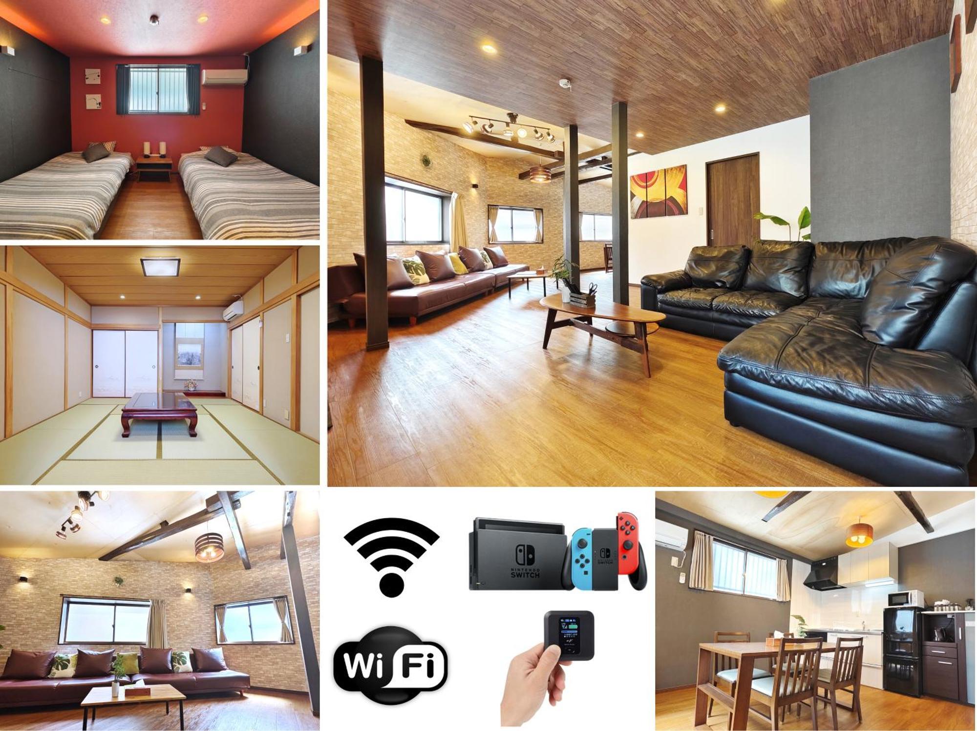 清潔#快適#広々なんば駅徒歩8分#9名宿泊可#Wi-Fiswitch#大画面tv Ōsaka Extérieur photo